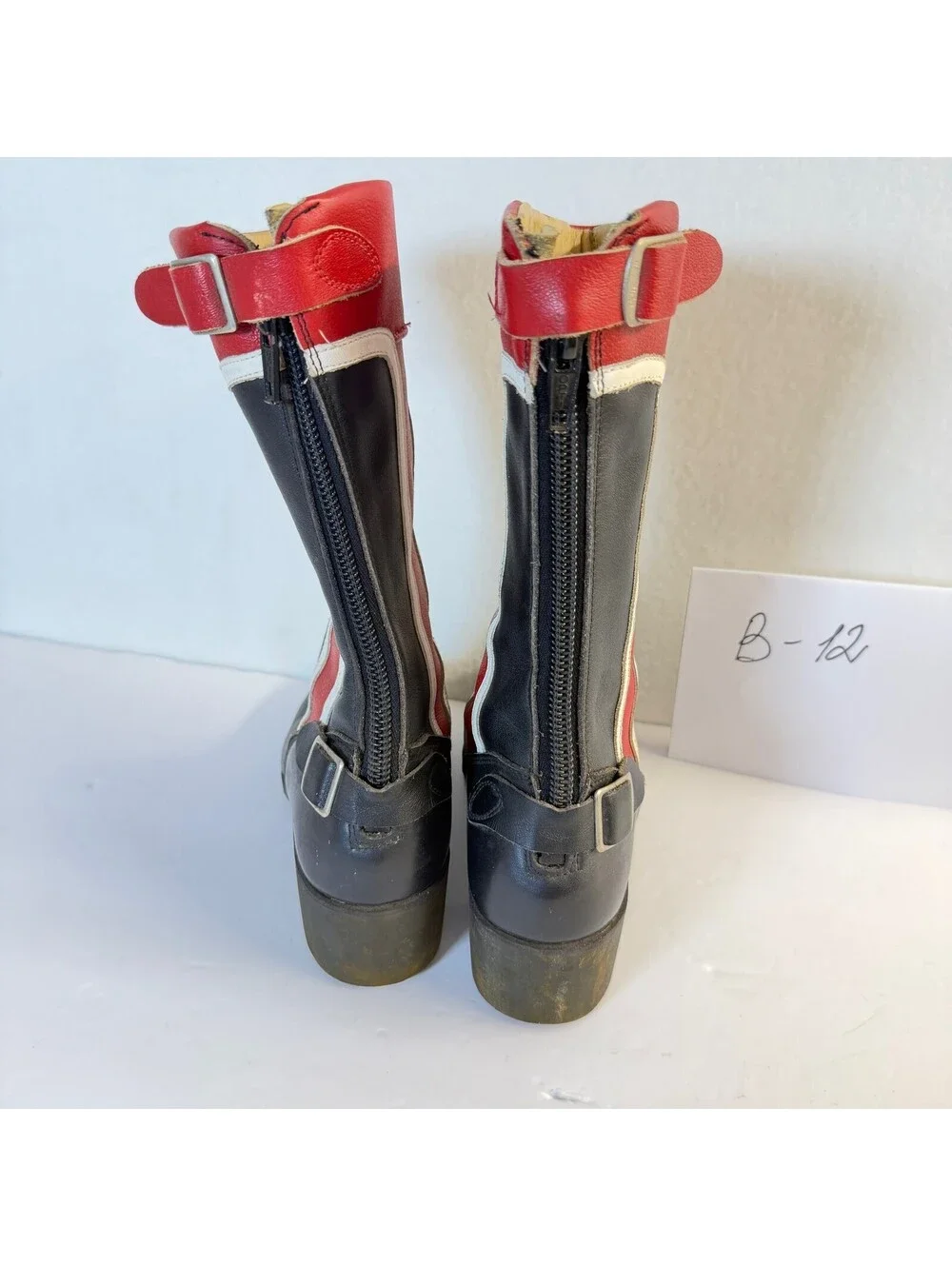 Vintage Alpinestars Leather Motorcycle Boots Made in Italy Size 38 B-12